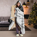 Sun And Moon Yin Yang Print Hooded Blanket