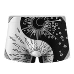 Sun And Moon Yin Yang Print Men's Boxer Briefs