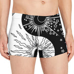 Sun And Moon Yin Yang Print Men's Boxer Briefs