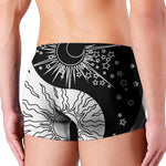 Sun And Moon Yin Yang Print Men's Boxer Briefs