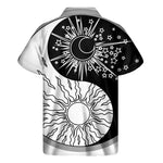 Sun And Moon Yin Yang Print Men's Short Sleeve Shirt