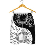 Sun And Moon Yin Yang Print Men's Shorts