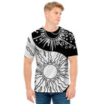Sun And Moon Yin Yang Print Men's T-Shirt