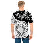 Sun And Moon Yin Yang Print Men's T-Shirt