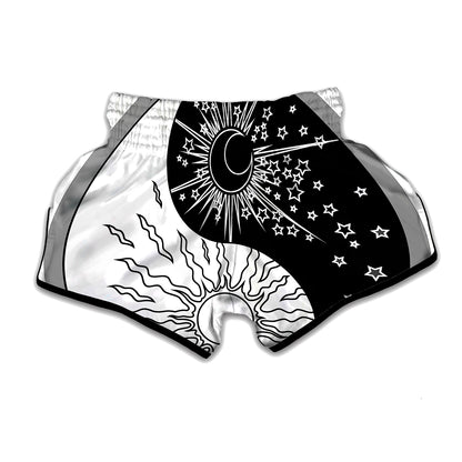 Sun And Moon Yin Yang Print Muay Thai Boxing Shorts