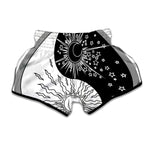 Sun And Moon Yin Yang Print Muay Thai Boxing Shorts