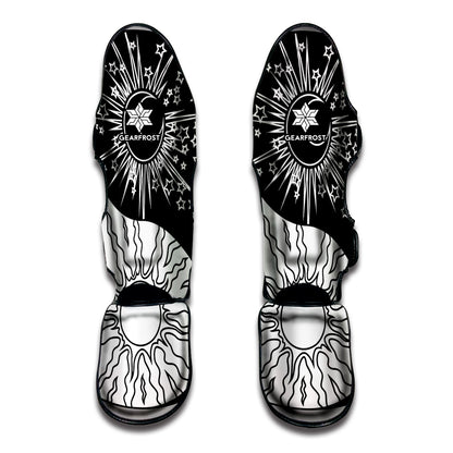 Sun And Moon Yin Yang Print Muay Thai Shin Guard
