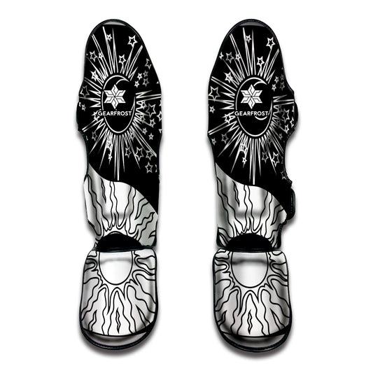 Sun And Moon Yin Yang Print Muay Thai Shin Guard