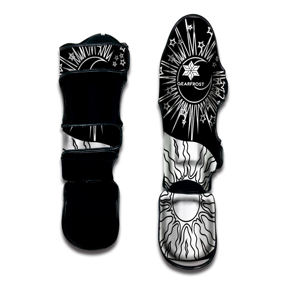 Sun And Moon Yin Yang Print Muay Thai Shin Guard