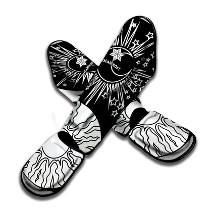 Sun And Moon Yin Yang Print Muay Thai Shin Guard