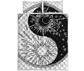 Sun And Moon Yin Yang Print Quilt Bed Set