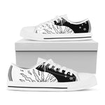 Sun And Moon Yin Yang Print White Low Top Shoes