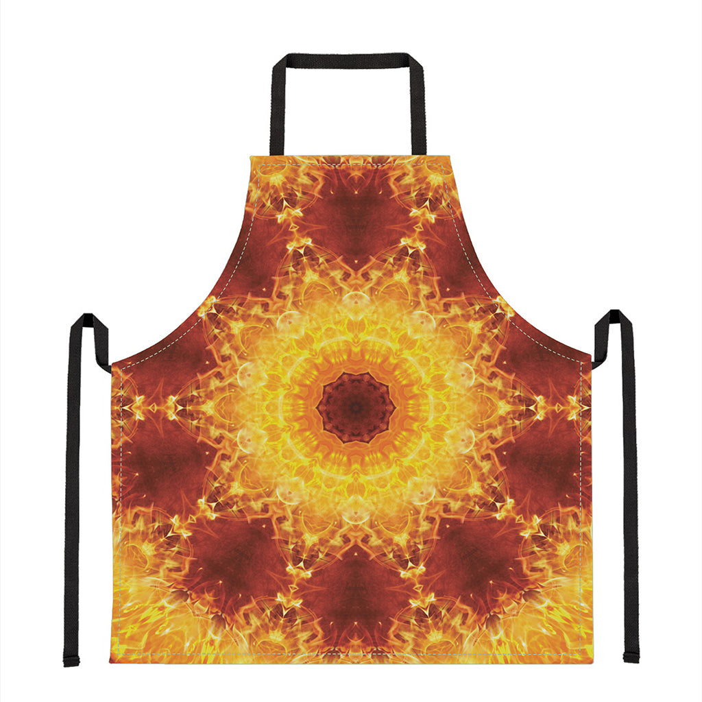 Sun Fire Kaleidoscope Print Apron