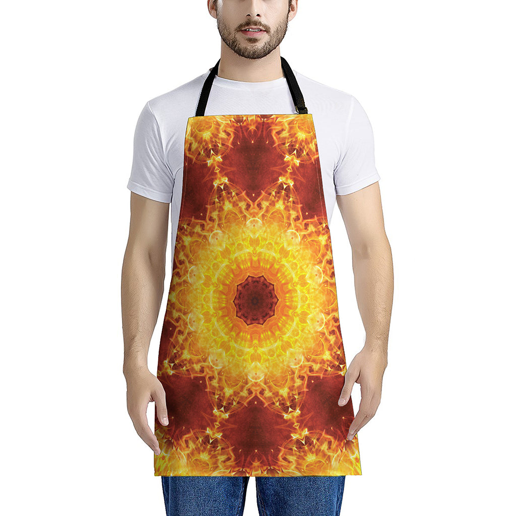 Sun Fire Kaleidoscope Print Apron