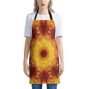 Sun Fire Kaleidoscope Print Apron