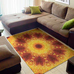 Sun Fire Kaleidoscope Print Area Rug