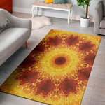 Sun Fire Kaleidoscope Print Area Rug