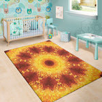 Sun Fire Kaleidoscope Print Area Rug