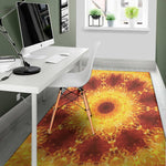 Sun Fire Kaleidoscope Print Area Rug