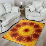 Sun Fire Kaleidoscope Print Area Rug