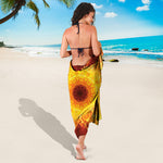 Sun Fire Kaleidoscope Print Beach Sarong Wrap