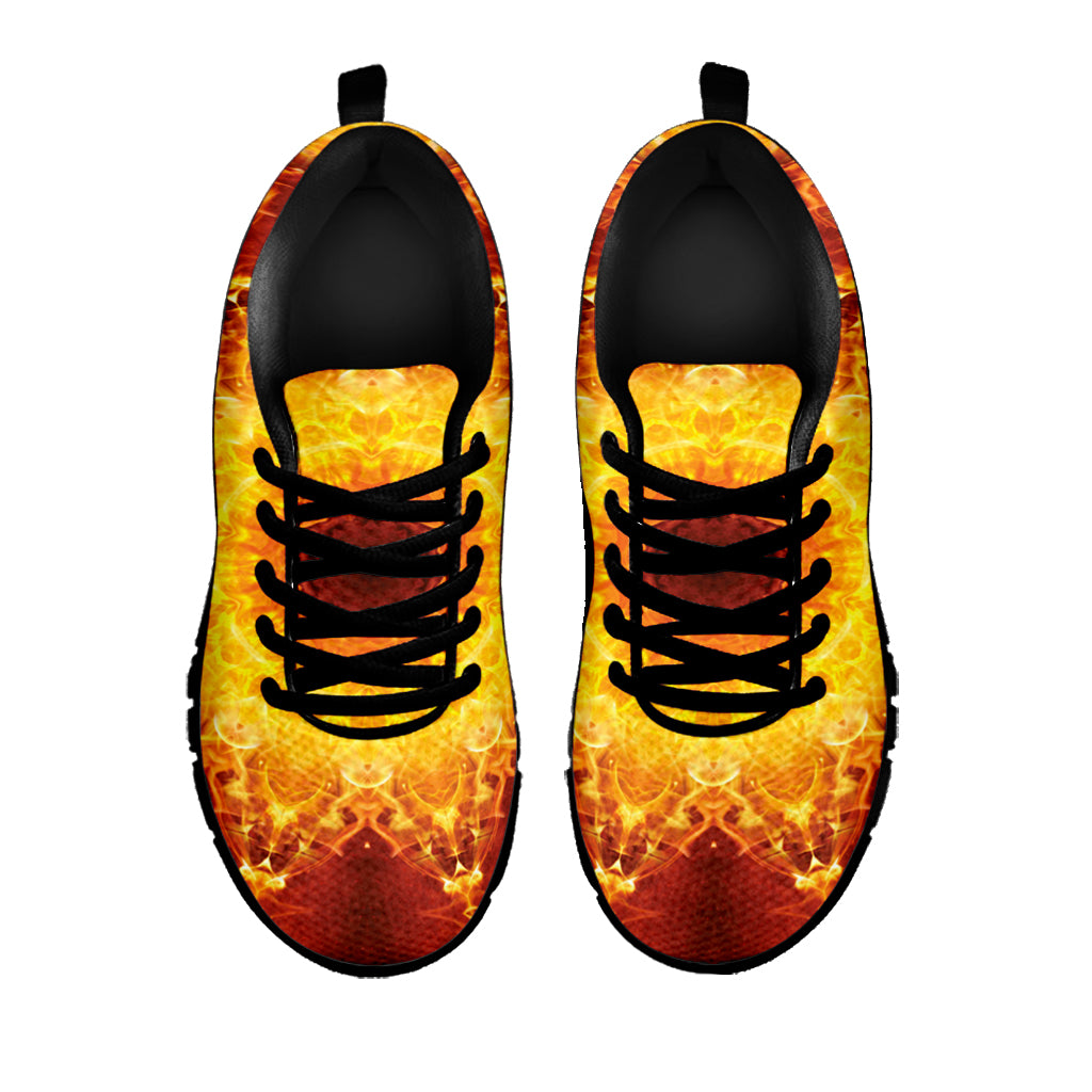 Sun Fire Kaleidoscope Print Black Sneakers