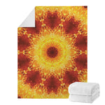 Sun Fire Kaleidoscope Print Blanket