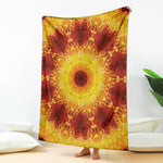 Sun Fire Kaleidoscope Print Blanket