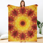 Sun Fire Kaleidoscope Print Blanket