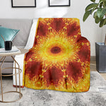 Sun Fire Kaleidoscope Print Blanket