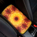 Sun Fire Kaleidoscope Print Car Center Console Cover