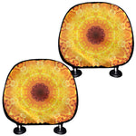 Sun Fire Kaleidoscope Print Car Headrest Covers