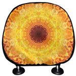 Sun Fire Kaleidoscope Print Car Headrest Covers