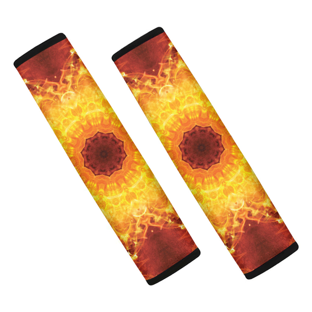 Sun Fire Kaleidoscope Print Car Seat Belt Covers