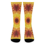 Sun Fire Kaleidoscope Print Crew Socks