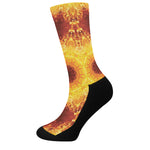 Sun Fire Kaleidoscope Print Crew Socks
