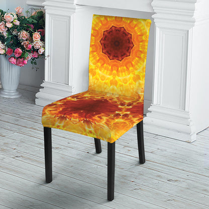 Sun Fire Kaleidoscope Print Dining Chair Slipcover