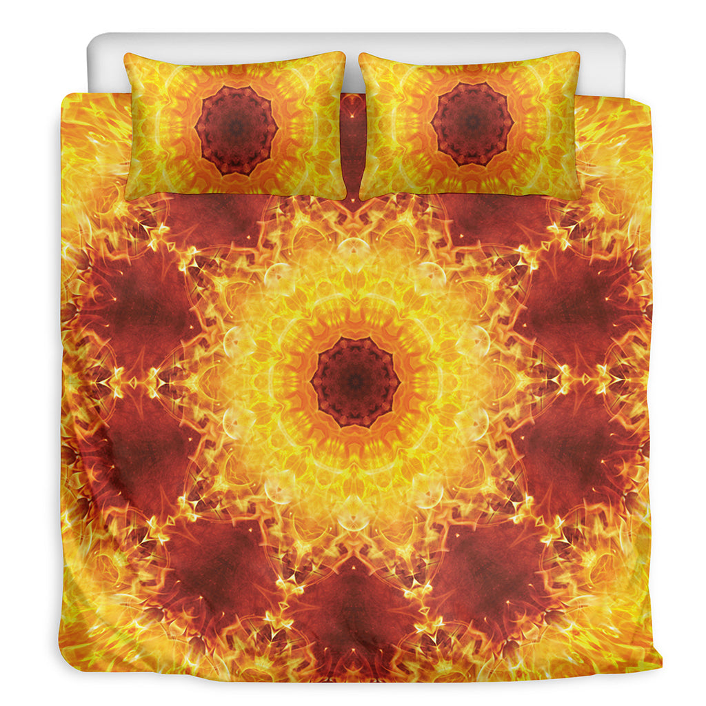 Sun Fire Kaleidoscope Print Duvet Cover Bedding Set
