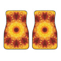Sun Fire Kaleidoscope Print Front Car Floor Mats