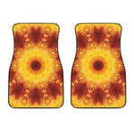 Sun Fire Kaleidoscope Print Front Car Floor Mats