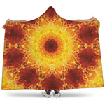 Sun Fire Kaleidoscope Print Hooded Blanket