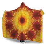 Sun Fire Kaleidoscope Print Hooded Blanket