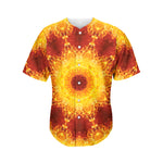 Sun Fire Kaleidoscope Print Men's Baseball Jersey