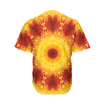 Sun Fire Kaleidoscope Print Men's Baseball Jersey