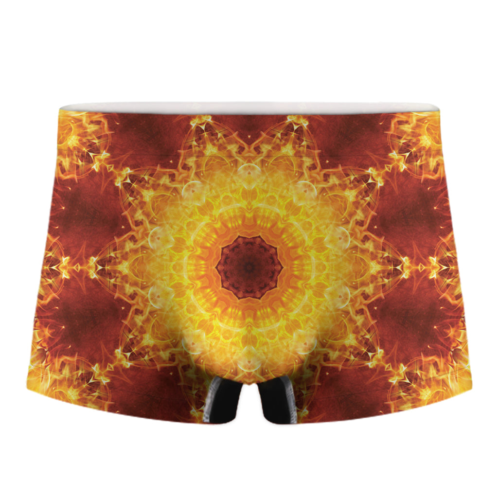 Sun Fire Kaleidoscope Print Men's Boxer Briefs