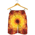 Sun Fire Kaleidoscope Print Men's Shorts