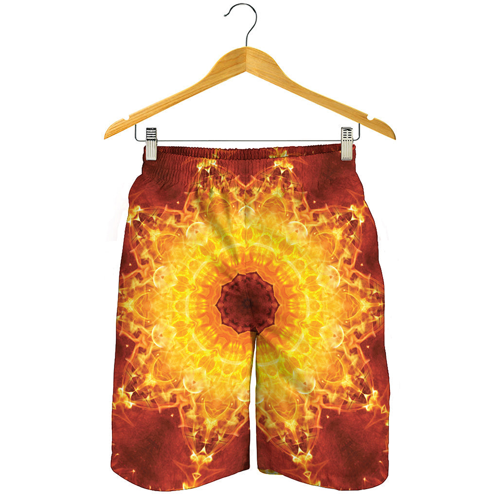 Sun Fire Kaleidoscope Print Men's Shorts