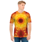 Sun Fire Kaleidoscope Print Men's T-Shirt