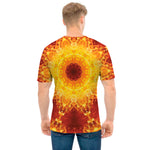 Sun Fire Kaleidoscope Print Men's T-Shirt