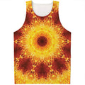 Sun Fire Kaleidoscope Print Men's Tank Top